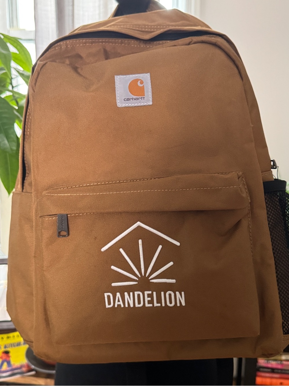 Carhartt Brown Dandelion Logo Kids Backpack